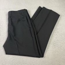 Vintage Armani Collezioni Trousers Mens 34x32 Black Wool Made in Italy