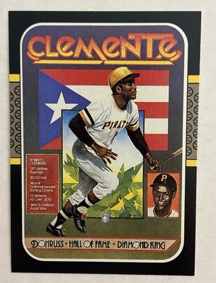 1987 Donruss Leaf Roberto Clemente #163 Pittsburgh Pirates HOF E6