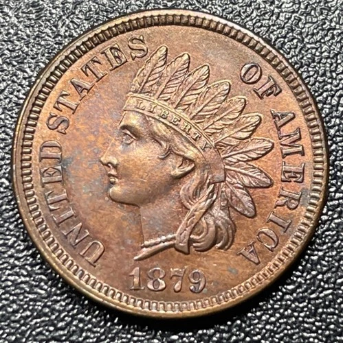 1879 Indian Cent Penny 1c Uncirculated RB Red Brown