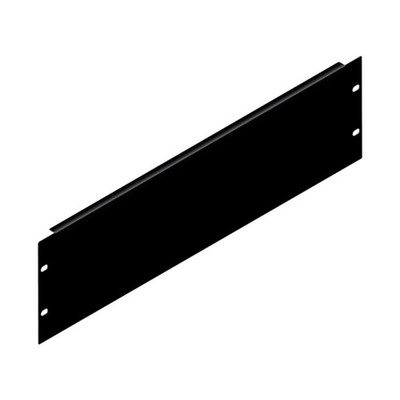 Penn Elcom R1268/3UK - 3U Plain Steel Rack Panel, Flansch, schwarz