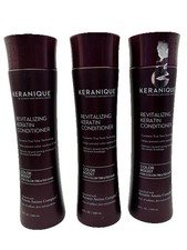 3pk Keranique Revitalizing Keratin Conditioner COLOR BOOST Hair Growth 8 oz