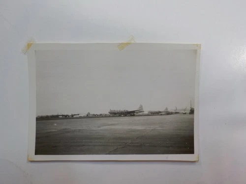 WW2 Photo Military Airplanes On Field World War Two Original WWII Photograph VTG