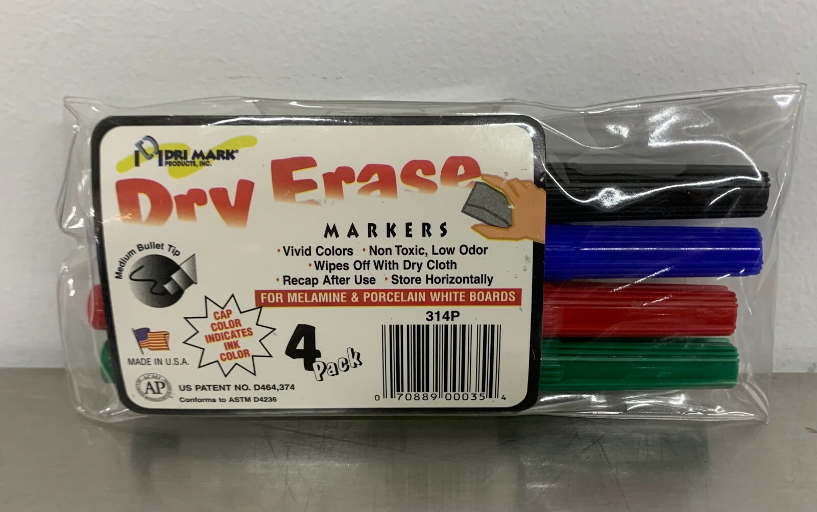 Dri Mark Dry-Erase Markers - 4 Pack Bullet Tip