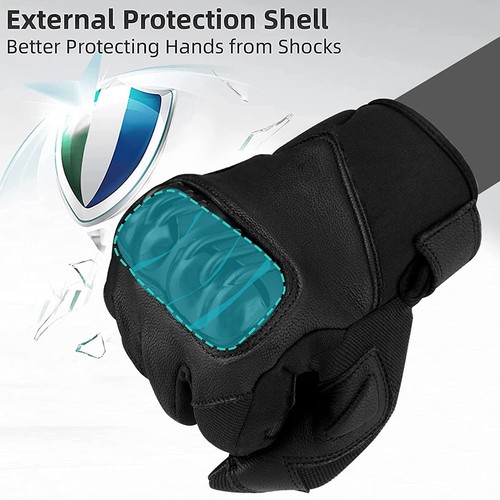Buchii Goatskin Leather Motorcycle Gloves Men & Women Multi Purpose Hard Knuckle - Picture 13 of 47