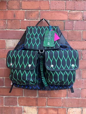 RARE KENZO x H&M Large patterned leather backpack rucksack