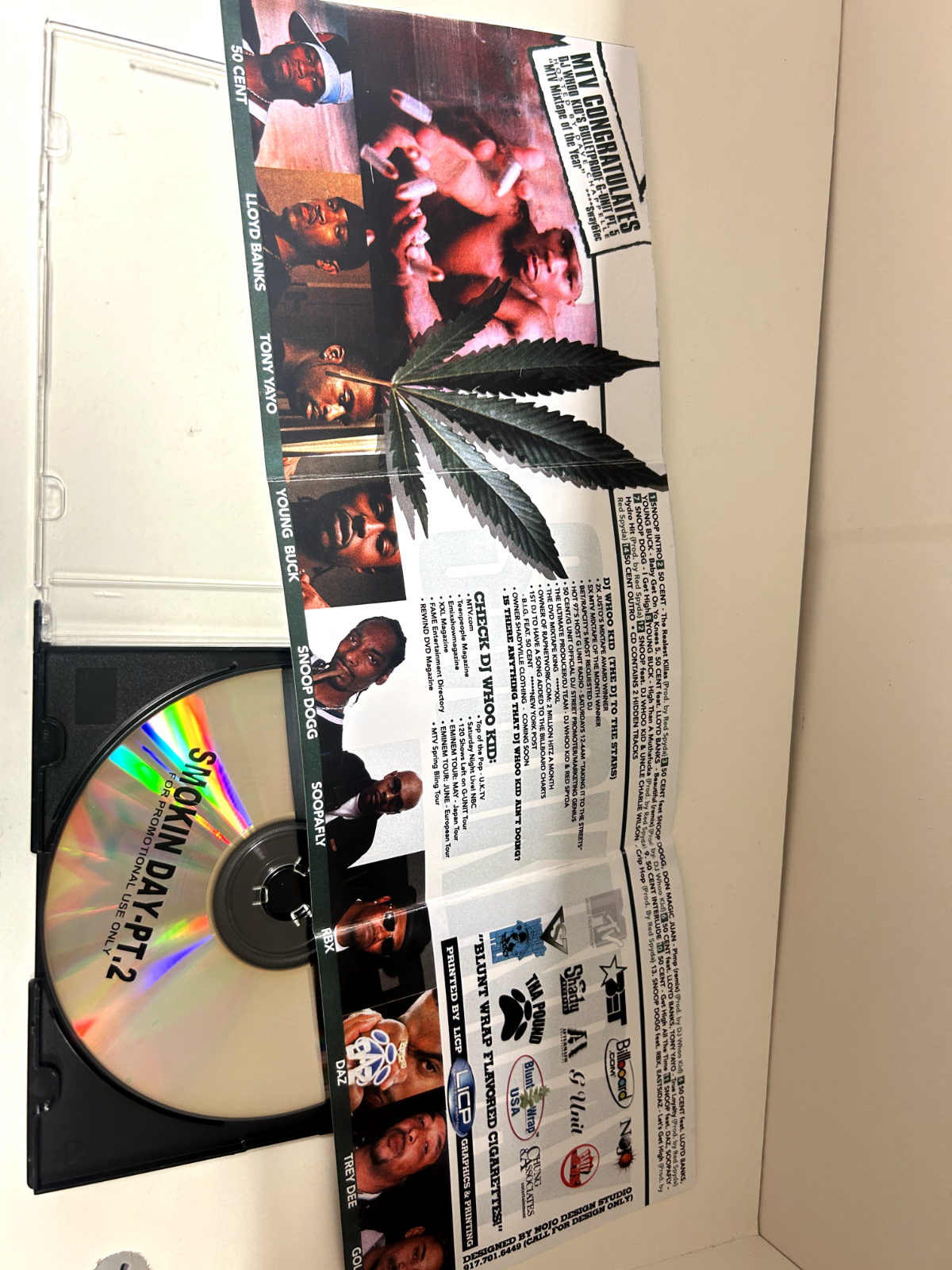 RARE DJ WHOO KID G-UNIT RADIO 1 SMOKING DAY SNOOP DOGG 50 CENT PROMO ...