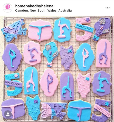 Gymnastics fondant cutters handstand yoga pose silhouette - Bild 1 von 8