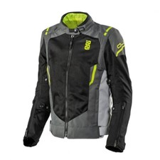 GIACCA DONNA GIUBBOTTO MOTO ESTIVA TRAFORATA OJ STREAM LADY NERO GRIGIO TG S