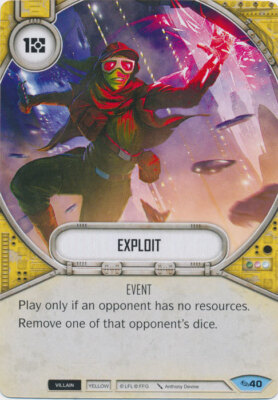 Star Wars Destiny: Exploit [Mint/NM] Accross the Galaxy SW Fantasy Flight Games 