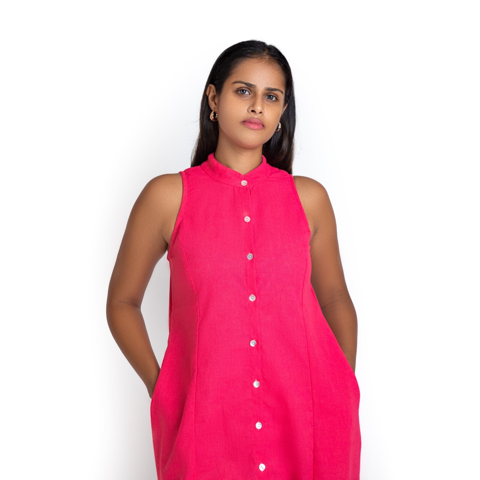 Pink Mini Dress Linen eBay