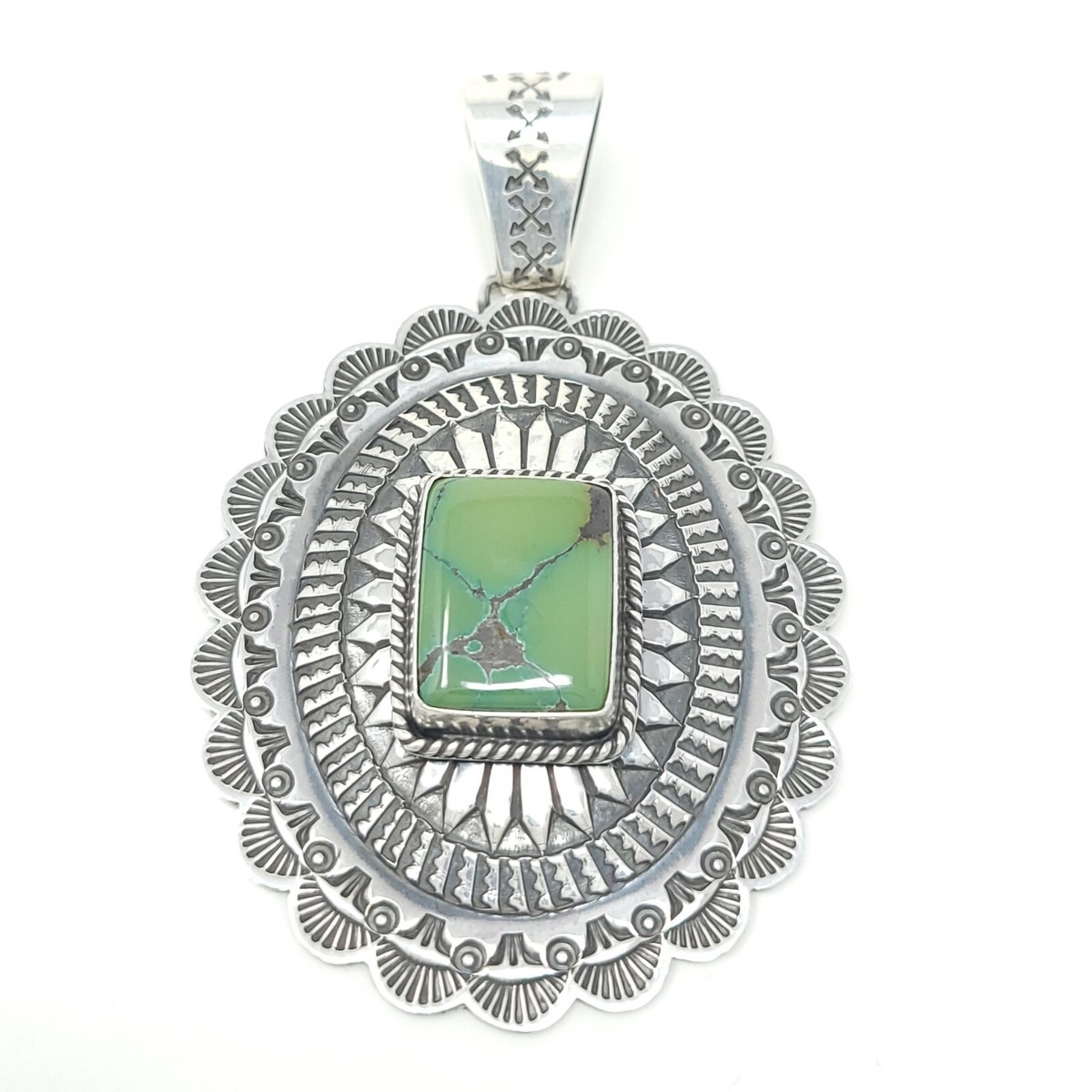 Sunshine Reeves Navajo Sterling Silver Concho Style Pendant Hubei