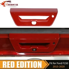 🌟Tailgate Door Handle Bowl Cover Trim Decor with Camera For Ford F150 15-20 Red