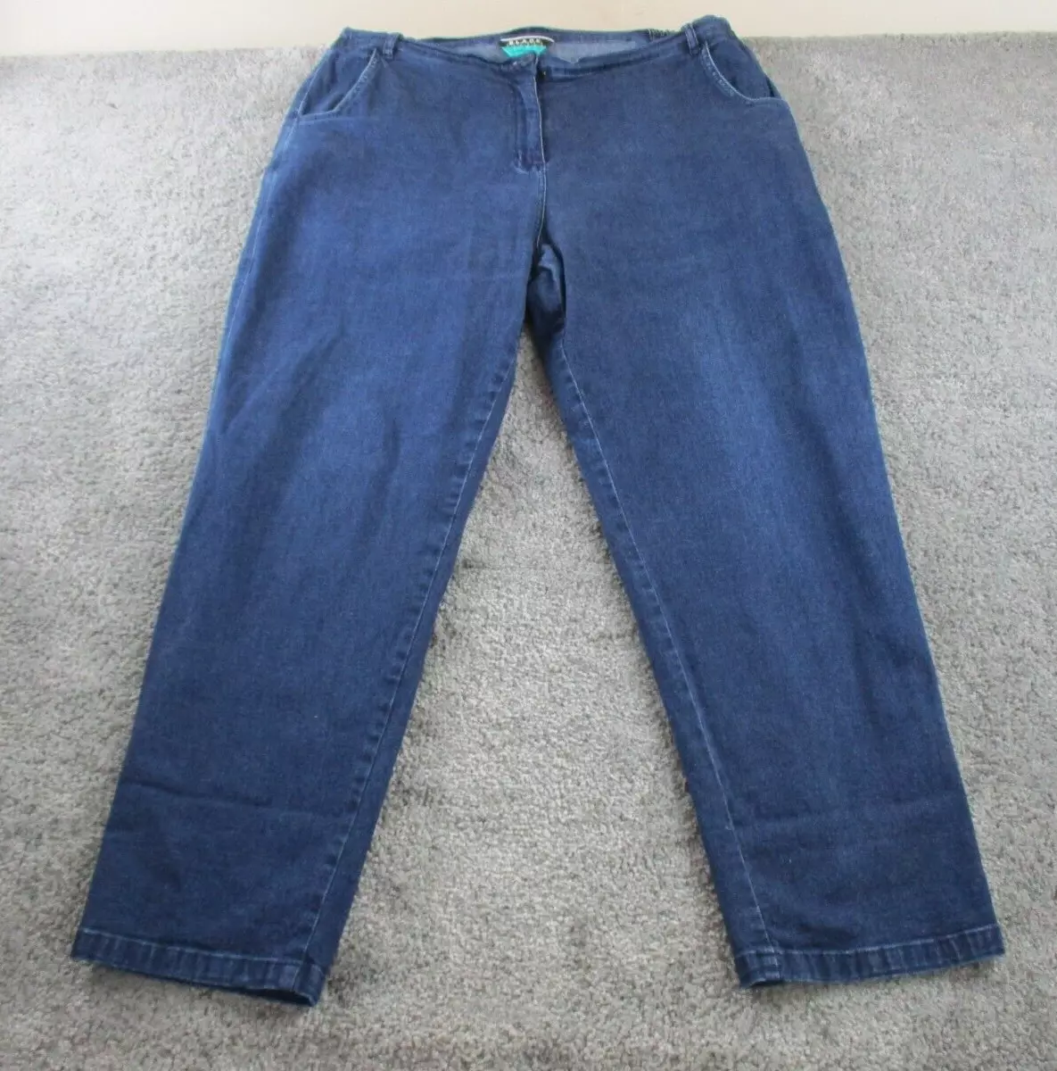 Black Pepper Womens Jeans 20 L29 Straight Leg Stretch Denim Blue