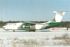Postcard Airline EAST LINE IL-76TD UK-76448 CC7.