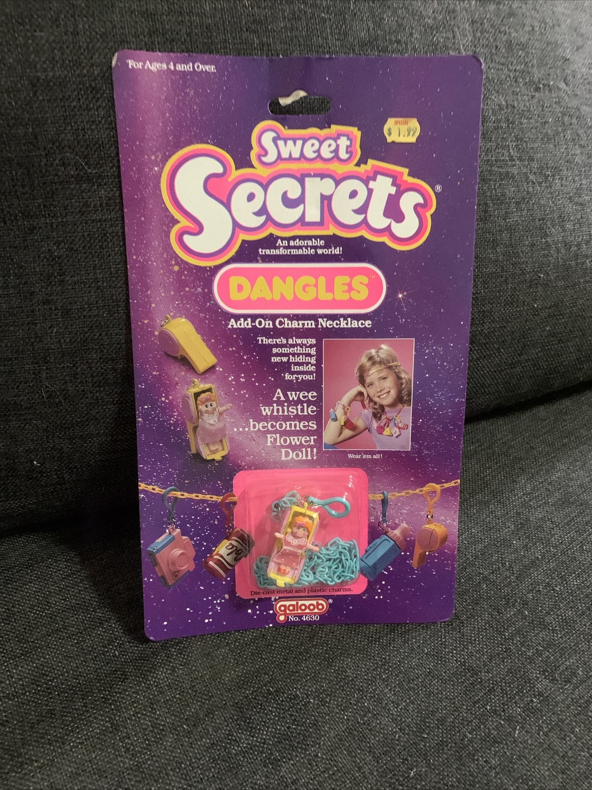 Jouet Miniature Galoob Sweet Secret Vintage 1984 – Couleur Violet Et Orange