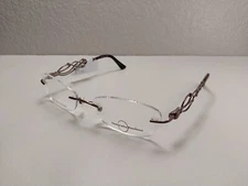 Naturally Rimless Bronze-color Celtic Steel Eyeglasses / NR348 / 53-17-135