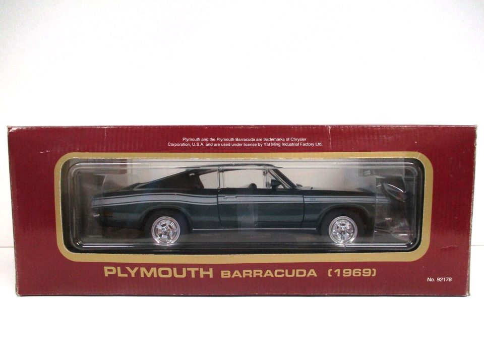 Plymouth Barracuda 1969 1:18 Yat Ming Verde - 19 anos! Loja on-line de