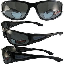 Global Vision BIFOCAL3 1.5 Bifocal SMOKE Polarized LENS Sunglasses BLACK FRAME