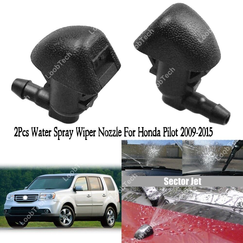 Pack Of 2 For Honda Pilot 2009-2015 Front Windshield Washer Nozzle 76810SZAA01ZA