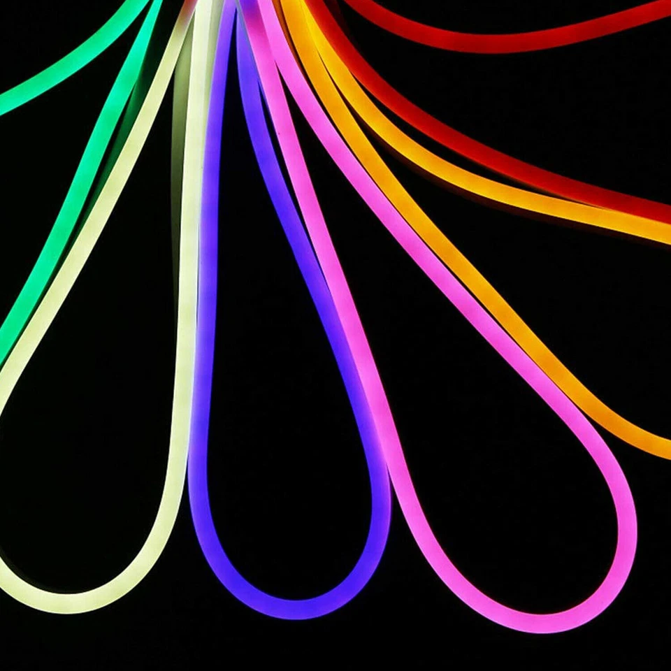 Tira LED Flexible Letrero Luces Neón Tubo Silicona Impermeable Hágalo Usted Mismo 12V 1M 2M 3M 5M Foto 4 de 4