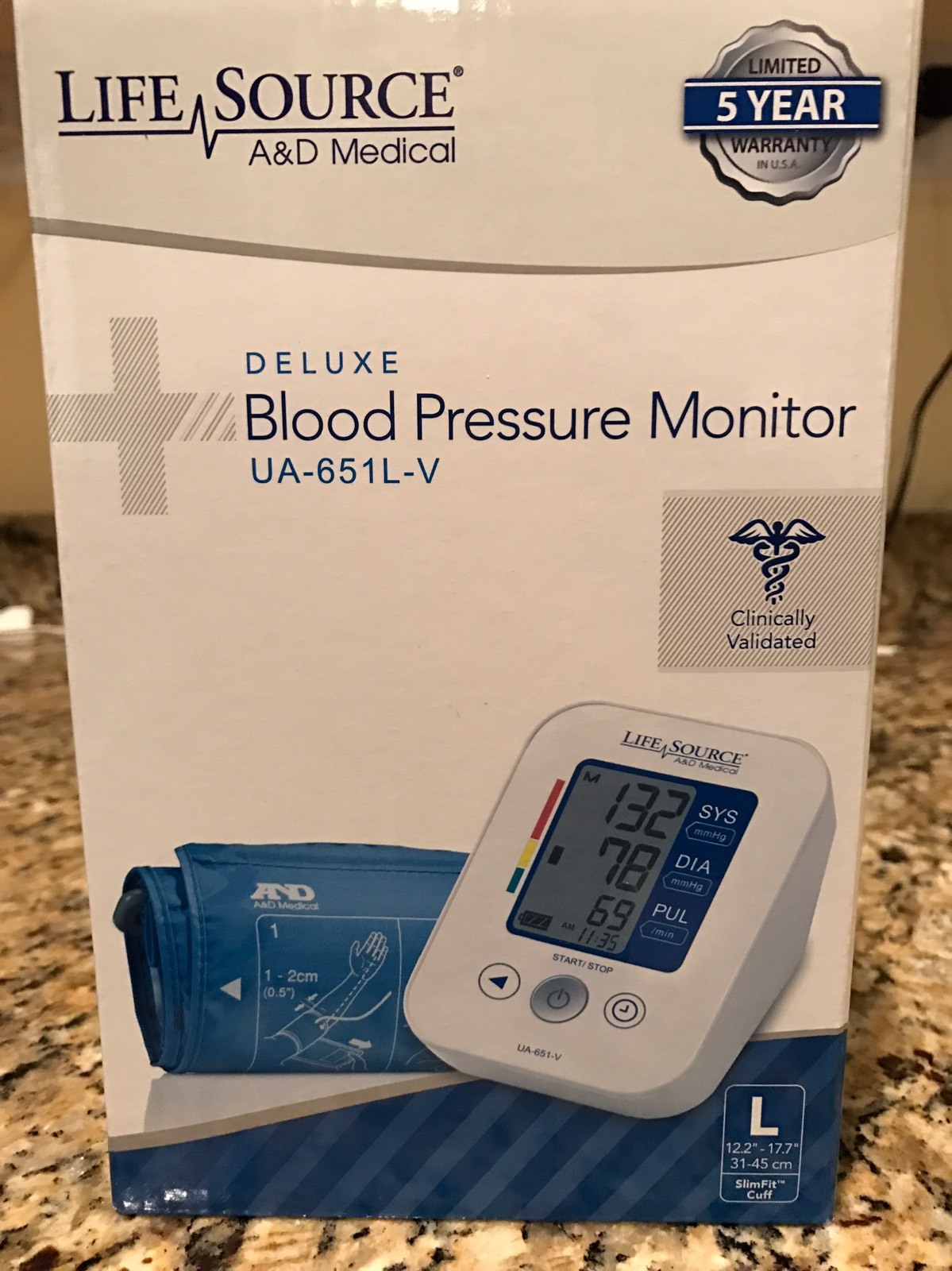 Life Source Blood Pressure Monitor (LARGE Cuff) Brand New In Box