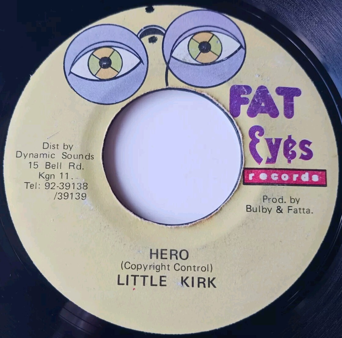 Little Kirk - Hero Vinyl 45 - Fat Eyes Records - Jamaica - Plays