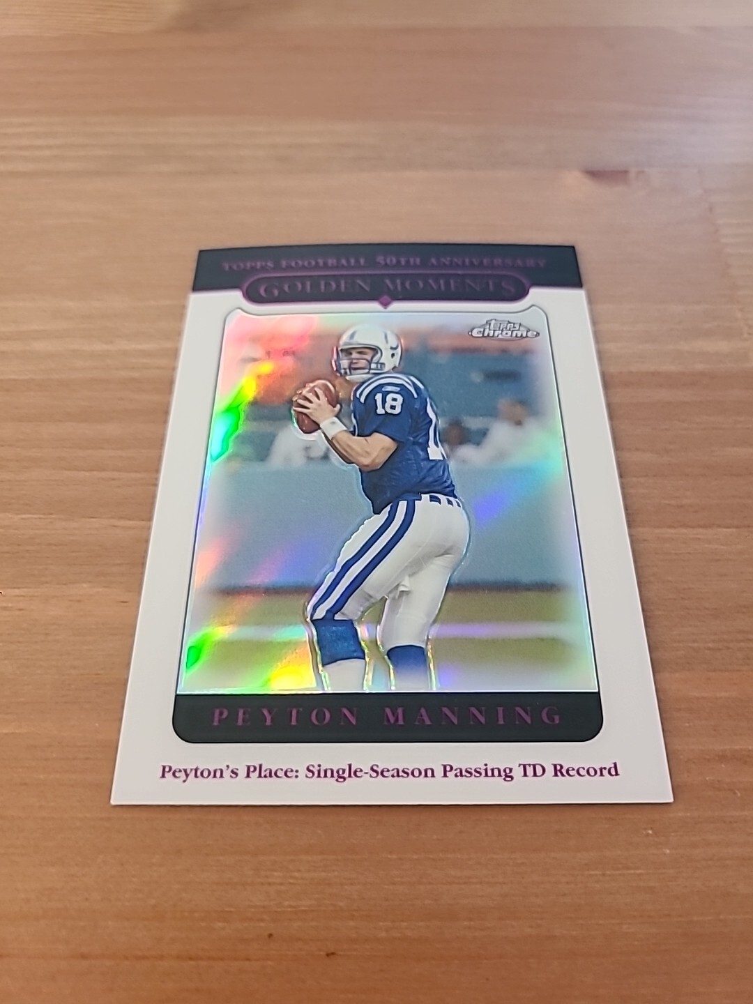 2005 Topps Chrome Golden Moments Refractor Peyton Manning Card #162