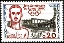TIMBRE FRANCE 1960  n° 1265 ** Jean BOUIN Jeux olympique de ROME (pa)