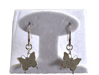 グッチ GUCCI バタフライ ピアス Ag925 フック GUCCI BUTTERFLY-SHAPED 925 STERLING SILVER Hook Fastening DROP