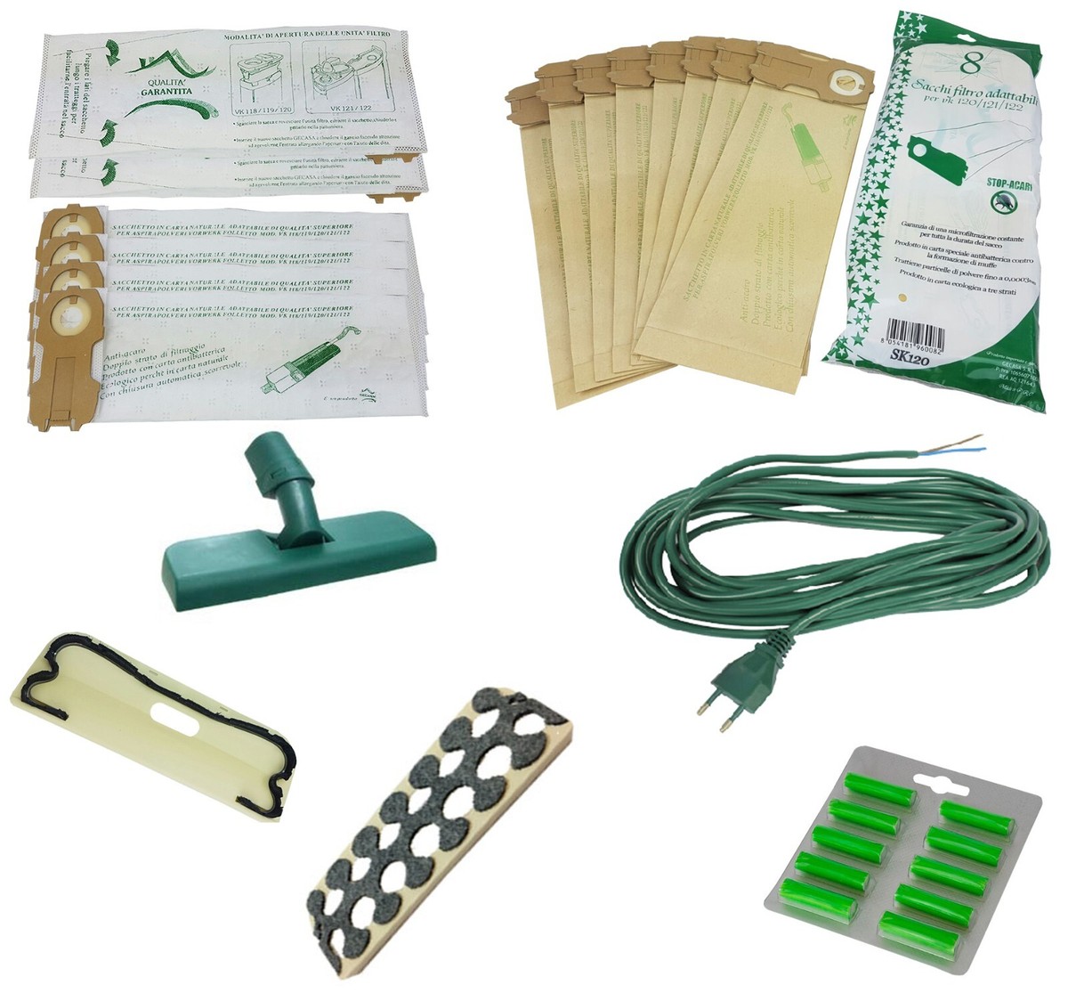 Sacchetti Folletto S&G Group 8 Sacchi Sacchetti In Tessuto Microfibra 10 PROFUMATORI Folletto 120 121 122 GARANTITO Sacchetti Folletto Vk 121 - Foto 7