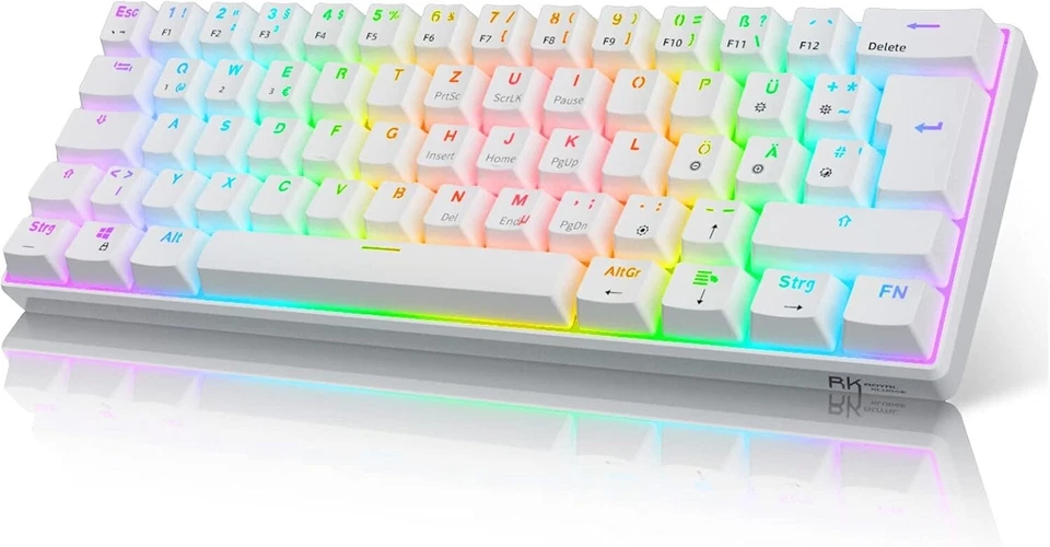 RK ROYAL KLUDGE RK61 60% RGB Keyboard, Wireless/Wired, Brown Switches, QWERTZ - Image 4 of 4
