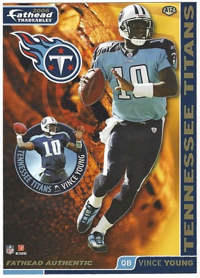 VINCE YOUNG FATHEAD TRADEABLES TENNESSEE TITANS LOGO TEXAS LONGHORNS 2008 A12