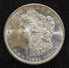 1884-CC Morgan Silver Dollar GSA w/o Box & COA