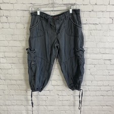 Vintage Y2k Grey Cinched Cargo Shorts by Union Bay Size 11