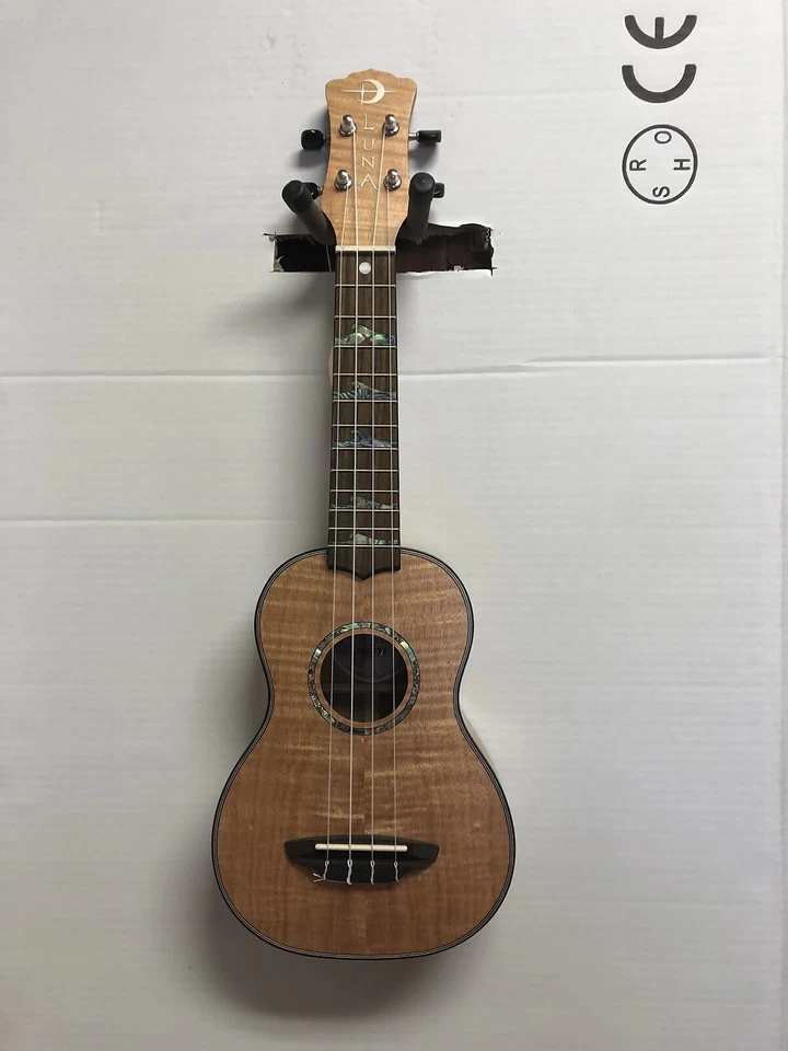 Luna High Tide Exotic Mahogany Soprano Ukulele - NEW UKE w/ Gig Bag - Image 2 of 4