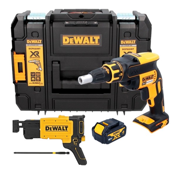 DeWalt DCF 620 NT Trockenbauschrauber 18 V 30 Nm + 1X Akku 4,0 Ah + Tstak-image