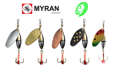 MYRAN Agat 3g,5g,7g,10g,15g Schweden Spinner Barsch Forelle Hecht Rapfen TOP
