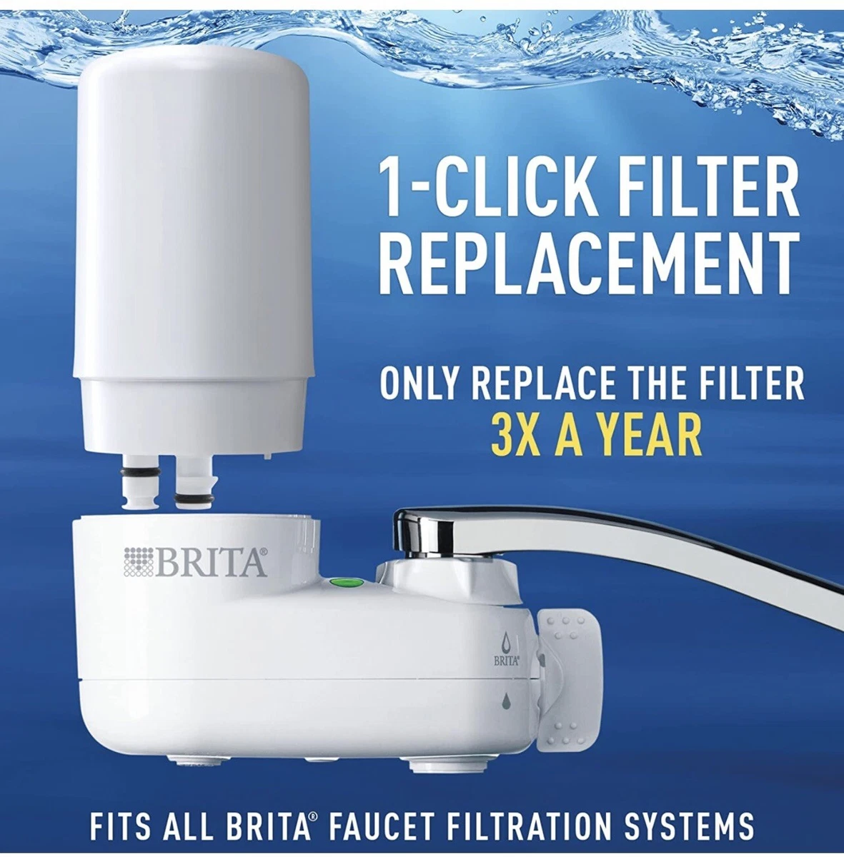 Brita Basic Kitchen Sink On Tap Faucet Water Filter System