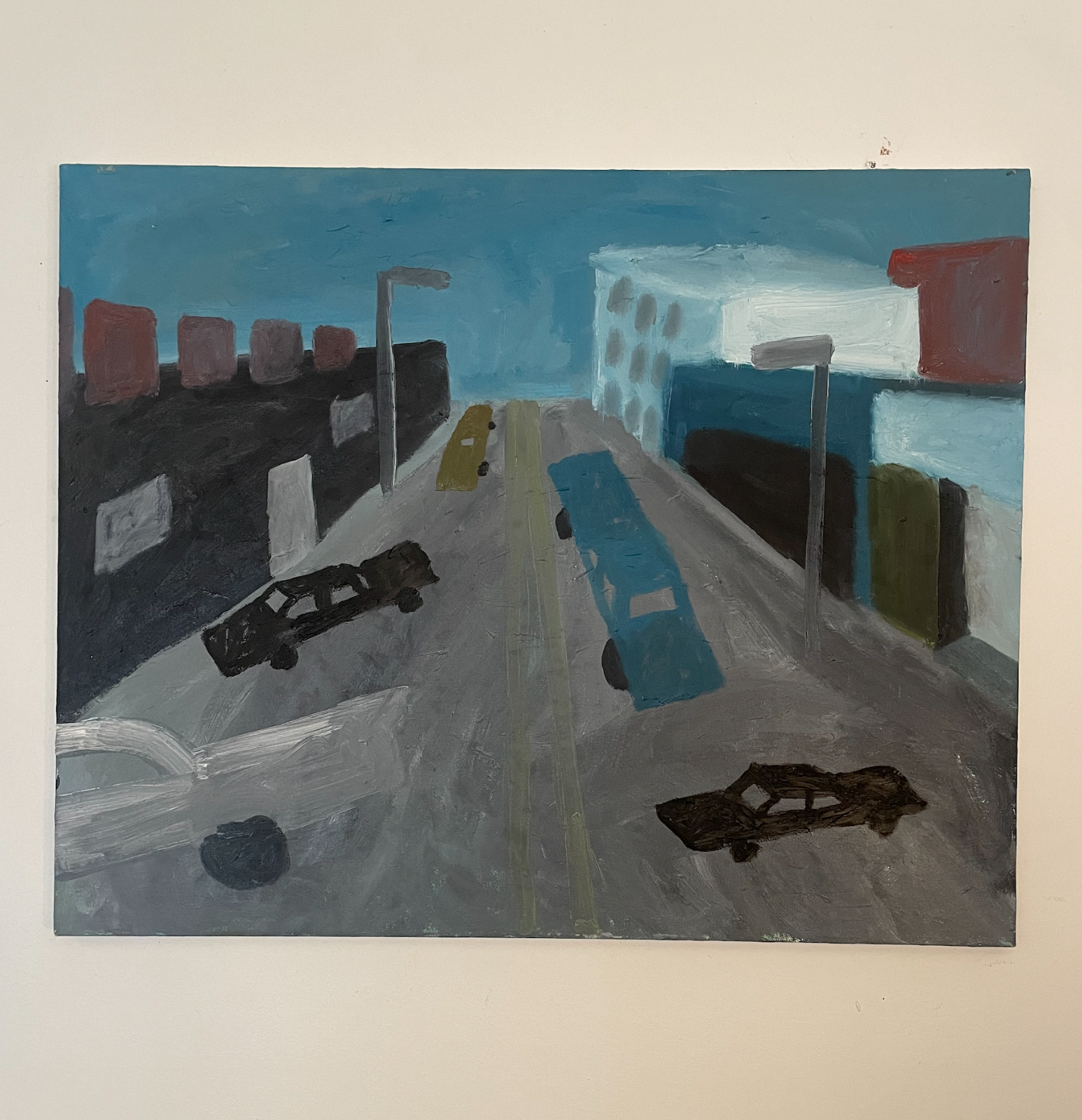 LWD - Busy Street - 30 x 24 (2023 ) Oil Painting - Auction for LAFD Los Angeles