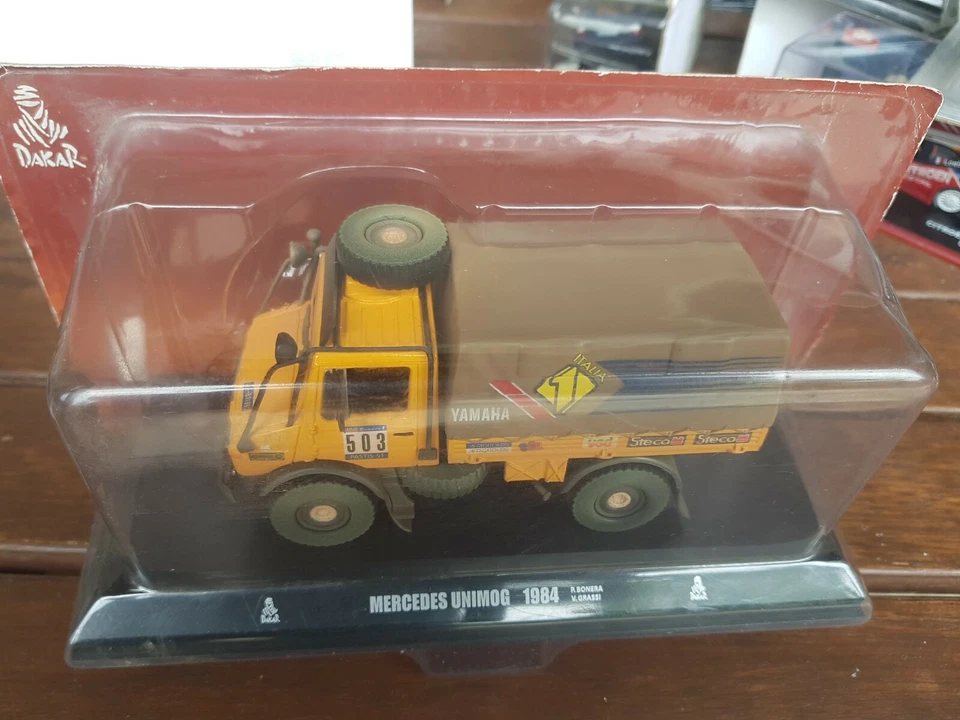 Die cast 1/43 Modellino Camion Truck Mercedes Unimog Paris-Dakar 1984 de Agostin - Immagine 3 di 4