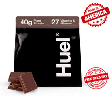 Huel Black Edition Protein 40g  Chocolate  Vegan, Less Carbs More Protein   USA
