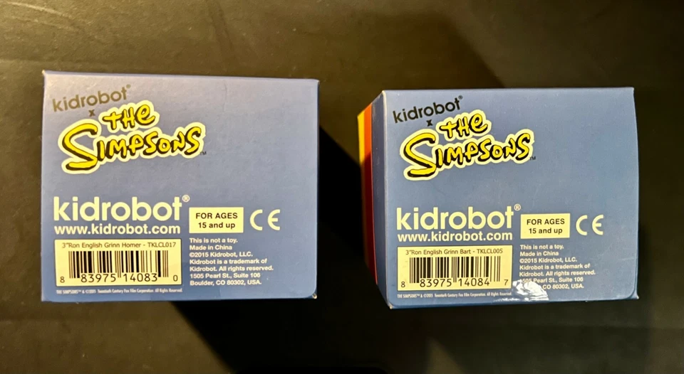 Kidrobot x Ron Inglés Bart & Homer Simpson Nuevo en Caja Sellado Foto 4 de 4