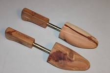 Set of 2 L.B. Evans Shoe Trees, Wooden Cedar Tree, Size Medium, Split Toe