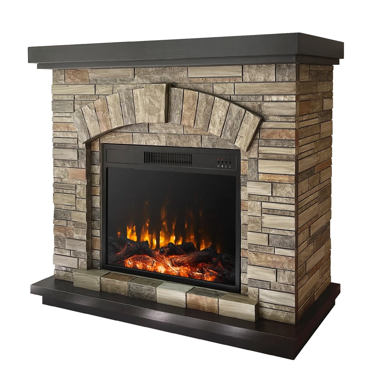 42u0026#034;Faux Stone Mantel Infrared Electric Fireplace with Timeru0026amp;Remote  Control | eBay