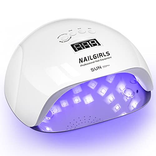 LKE UV Led Nail Lamp Nail Dryer Led Lamp for Gel Nails Polish Curing Light with Auto Sensor 4 Timer 10/30/60/99S White - Image 3