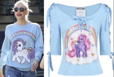 New Moschino 2017 My Little Pony Celeb Blue T Shirt 2 4 38 40 Top Sweatshirt S M