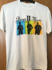Vtg Boyz II Men Band For Fans Cotton White Full Size Unisex Shirt SE020