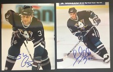 Stu Grimson Terry Yake Signed Photos Anaheim Mighty Ducks Inaugural Season 1993