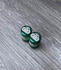 SE Repop Green Bike Schrader Valve Caps Aluminum BMX