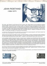 1987 FRANCE NOTICE 1er JOUR N°2458 JEAN ROSTAND